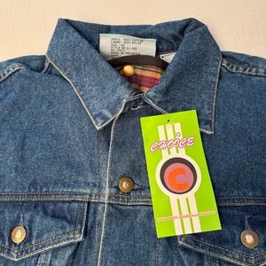 NEW! Vintage CHOICE Denim Jacket Size Medium Removable Flannel Lining NWT!